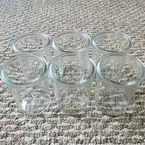 6 Mini Glass Jars (NO LIDS)